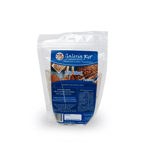 Trio Ideal 250g – Mix de Amaranto, Aveia e Quinoa – Galeria Fit